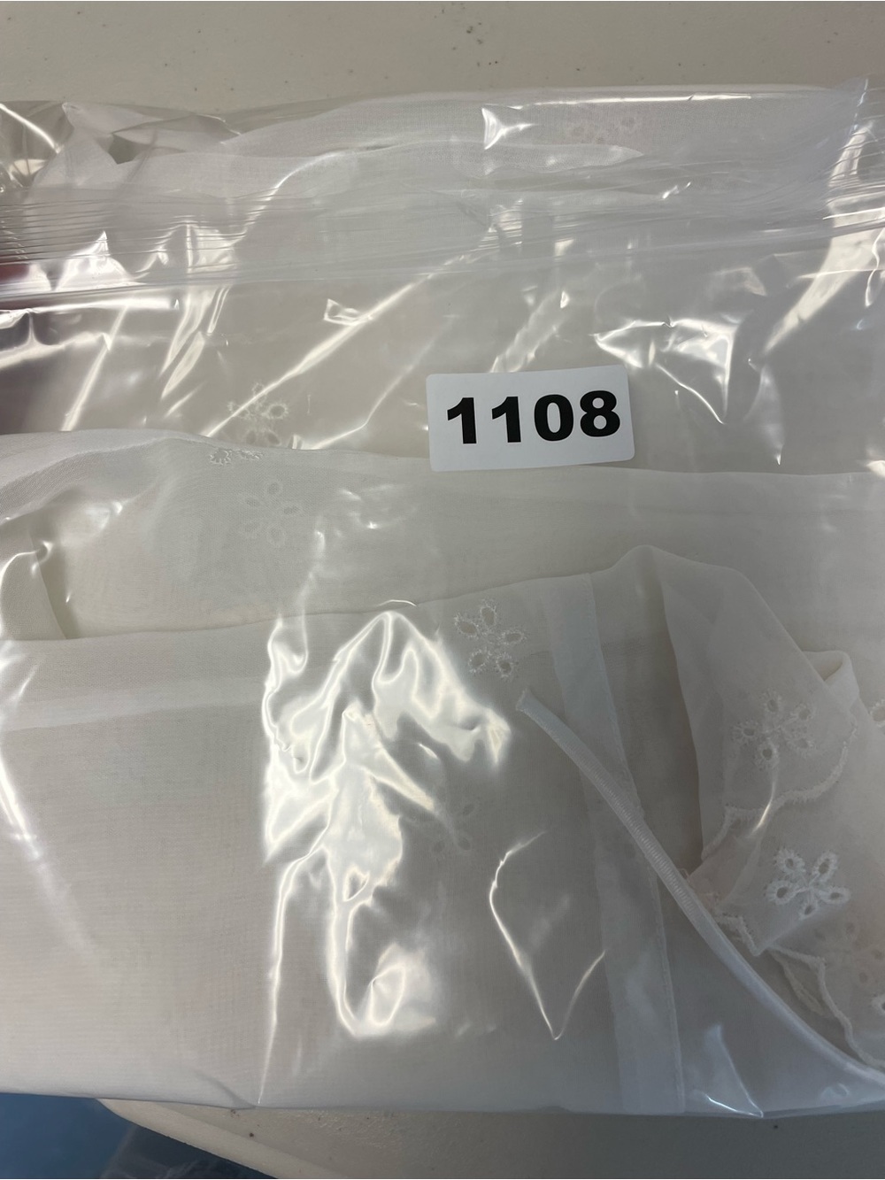 La Senza Sheer Mesh Lounge Pants White Embroidered Y2K Coquette Large Festival - Picture 16 of 16